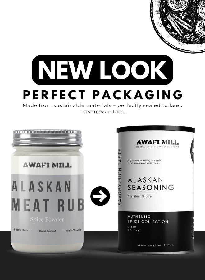 أباميك توابل أوافي ميل ألاسكا للحوم | مزيج توابل لذيذ بنكهة الحمضيات لسمك السلمون والمأكولات البحرية والدجاج ولحم الخنزير وشرائح اللحم والبرغر والمشويات وألواح الأرز والشواية - 250 غرام | 9 أونصة - Image 2