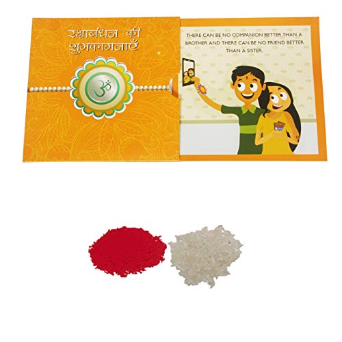 iberry's Set of 1 Greeting Card & Roli Chandan Bhai Dooj Tikka for Brother-Gift Set for Bhaidooj (Combo2) - Image 1