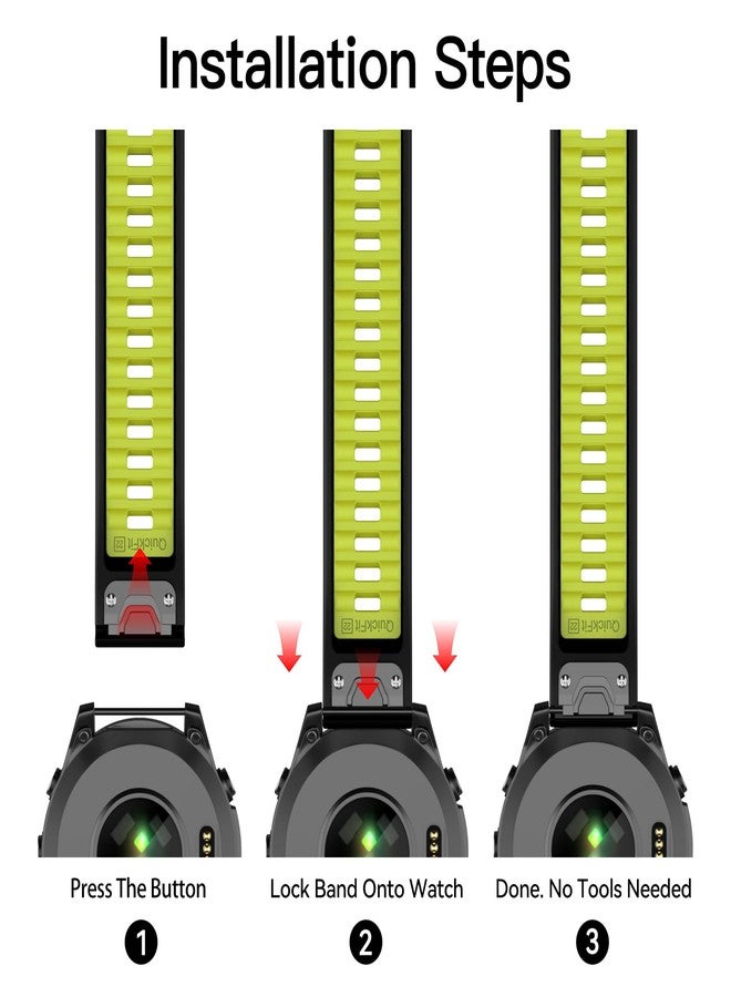 OVERSTEP Strap for Garmin Fenix 8 47mm,Fenix E Soft Silicone Replacement Band for Fenix 5,Fenix 6,Fenix 7,Epix Pro 47mm,Quatix 5,Approach S62. - Image 5