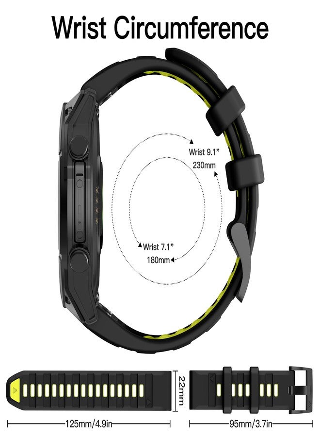 OVERSTEP Strap for Garmin Fenix 8 47mm,Fenix E Soft Silicone Replacement Band for Fenix 5,Fenix 6,Fenix 7,Epix Pro 47mm,Quatix 5,Approach S62. - Image 4