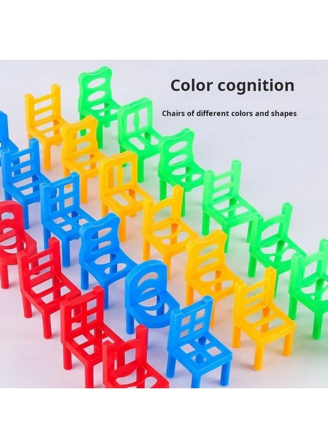 Goyal's Chair Tower Game 36 Pcs (6 Different Colors) - Stack Tower Blocks, Swing Stack Balance Building Block Interactive STEM Toy for Ages 3+ - Image 3