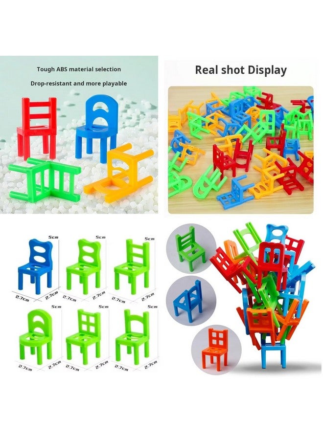 Goyal's Chair Tower Game 36 Pcs (6 Different Colors) - Stack Tower Blocks, Swing Stack Balance Building Block Interactive STEM Toy for Ages 3+ - Image 4