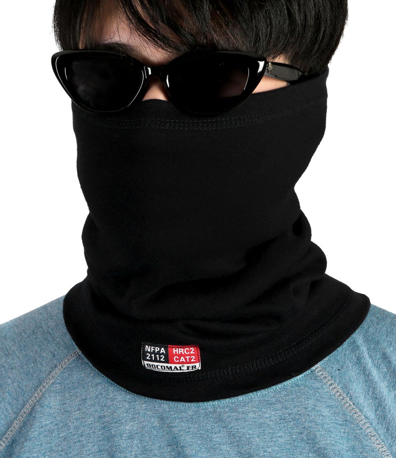 BOCOMAL بوكومال قناع وجه برقبة FR 7oz مقاوم للهب مع غطاء لحام NFPA2112 CAT2 - Image 1