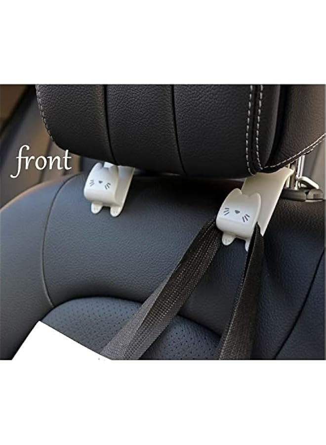Adorable Cat Hooks Car Back Seat Headrest Hanger Storage Organizer for Handbags - Pair of Universal Vehicle Hooks - Image 3