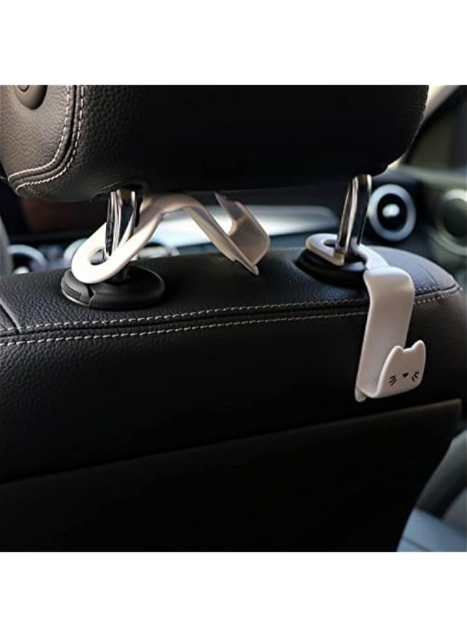 Adorable Cat Hooks Car Back Seat Headrest Hanger Storage Organizer for Handbags - Pair of Universal Vehicle Hooks - Image 4
