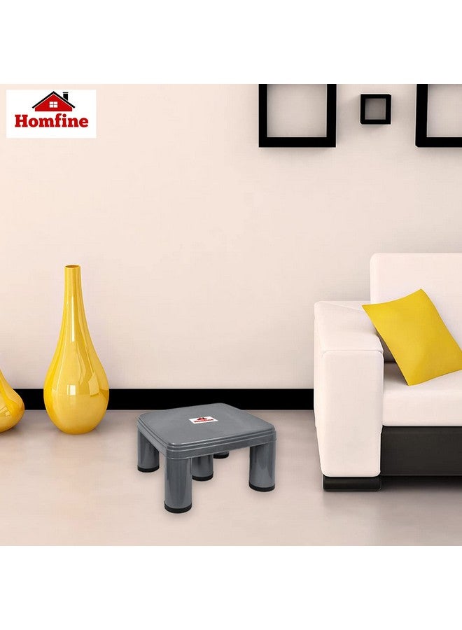 Homfine Homfine Plastic Bath Stool/Chair/Patla Big Size Strong 5 Legs Multipurpose Stool for Home, Kitchen, Bathroom etc (Color : Grey, 1Pc)  - Image 5