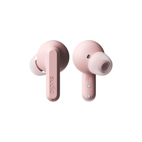 Sudio A3 Pro Noise Cancelling Earbuds – 25H Playtime, ANC, Multipoint Bluetooth 5.4, Clear Calls, IPX4 Sweat & Splash Resistant, USB-C Charging, Made from Recycled Plastics (Pink) - Image 1