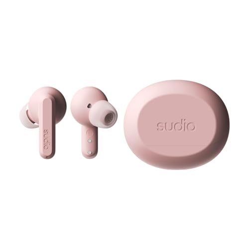 Sudio A3 Pro Noise Cancelling Earbuds – 25H Playtime, ANC, Multipoint Bluetooth 5.4, Clear Calls, IPX4 Sweat & Splash Resistant, USB-C Charging, Made from Recycled Plastics (Pink) - Image 2