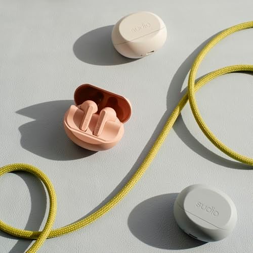 Sudio A3 Pro Noise Cancelling Earbuds – 25H Playtime, ANC, Multipoint Bluetooth 5.4, Clear Calls, IPX4 Sweat & Splash Resistant, USB-C Charging, Made from Recycled Plastics (Pink) - Image 3