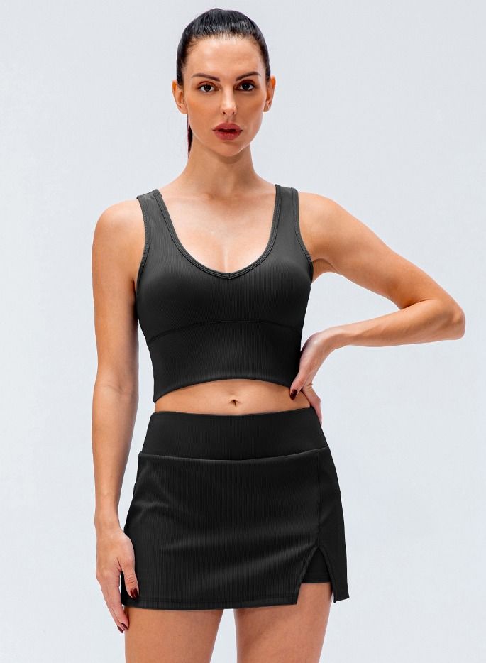 Loquat High resilient speed to dry yoga sports tank top tennis skirt suits  - Image 1