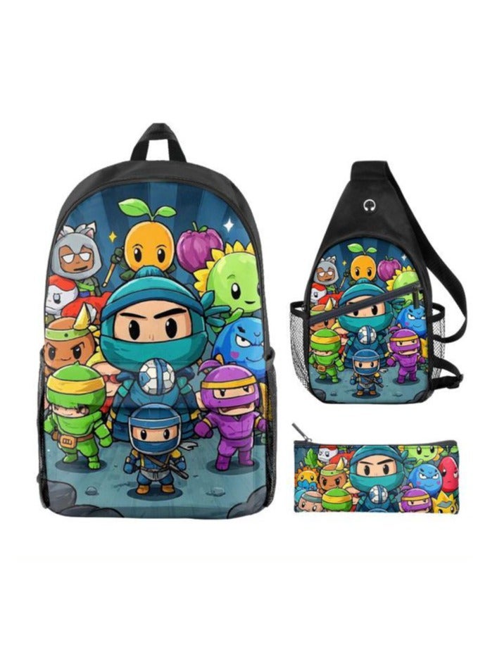 Universal cartoon new three-piece schoolbag - 315 - Image 2