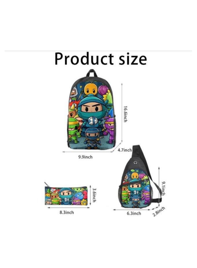 Universal cartoon new three-piece schoolbag - 315 - Image 3
