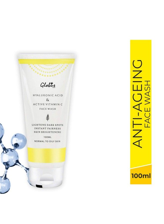 Globus Remedies Globus Natural Antiageing Face Wash With Hyluronic Acid And Vitamin C 100 Ml - Image 3