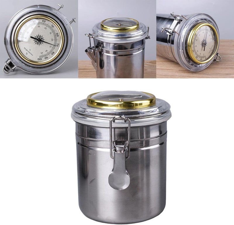 klarako Stainless Steel Cigar Humidor Jar, Smoking Accessories, Cigar Humiditor, Digital Humidor Box Pipe Tobacco Jar Case for Travel Home - Image 5