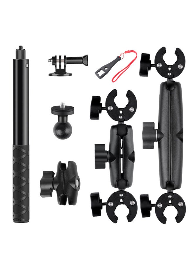 Generic Motorcycle Mobile Phone Bracket Gopro12/10 Accessories Insta360X4 Panoramic Camera Shooting Bracket Navigation-Color:Full Riding Suit - Image 1