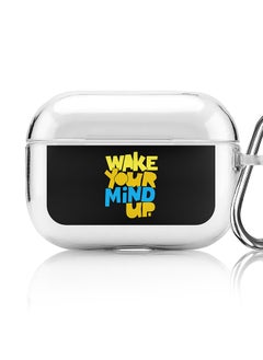 Stylizedd Classic Clear printed Case for Apple AirPods Pro 2nd Generation Thin Transparent Cover [Designed for Apple AirPods Pro 2nd Generation] - Wake your mind up  - Image 1