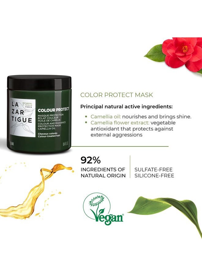 Lazartigue Colour Color & Radiance Protection Mask, Enriched with Camellia Oil, Nourishes Hair Fiber, Enhances & Leaves Hair Silky, Vegan, 8.4 Oz  - Image 3