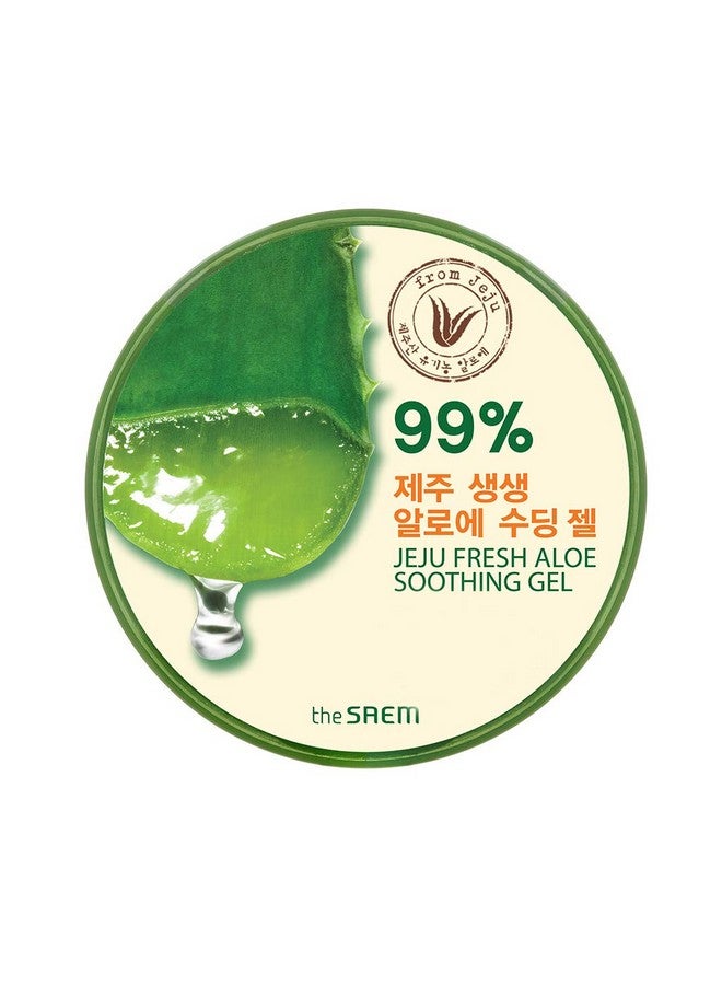 THESAEM [The Saem] Jeju Fresh Aloe Soothing Gel 10.1 Fl.Oz. (300Ml) 99% Aloe Vera Hydrates & Dry Itchy & Damaged Skin  - Image 3