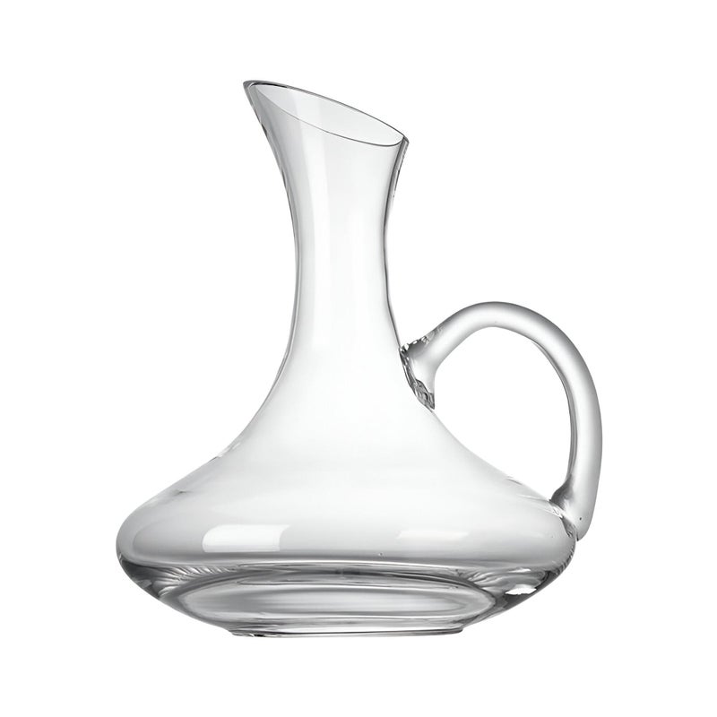 Decanter - Premium crystal glass red wine decanter with a comfortable handle, 60.8 fluid ounces capacity, high-end wine aerator with an elegant spout and air-enhancing design for richer aroma. - Image 1