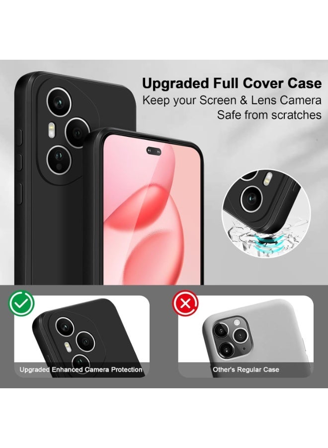 Honor 400 Pro Case, Thin TPU Cover with Camera Protection Anti-Scratch Slim Fit Flexible Phone Case for Honor 400 Pro Black - Image 3