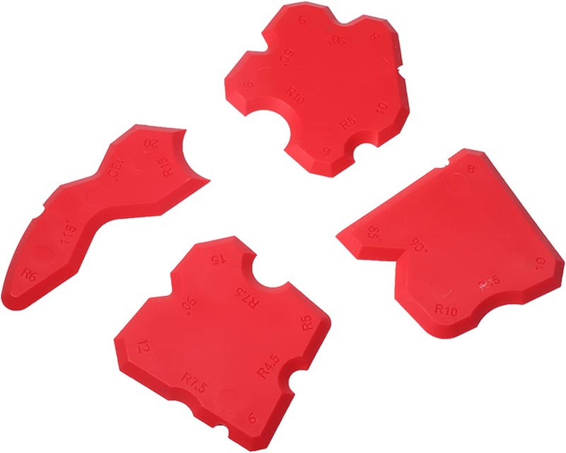 ويوبلز مجموعة أدوات بديلة من 4 قطع لتطبيق السيليكون الاحترافي لحشو الفواصل من فوجي، تتضمن مكشطة لمواد مانعة للتسرب، ومكشطة لتسوية الفواصل. - Image 1