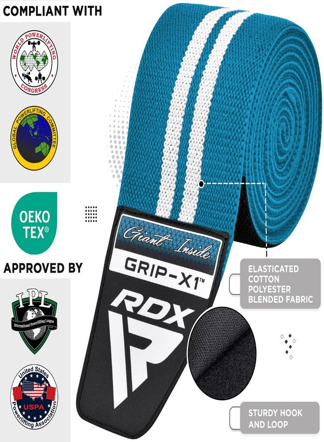 RDX Knee Wraps Pair Weightlifting, IPL USPA Approved, 78” Elasticated Straps for Gym Workout Fitness Squats Powerlifting,Men Women Training, Squatting Leg Press - Image 2
