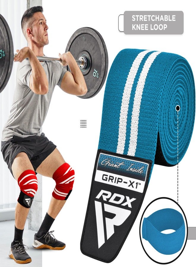 RDX Knee Wraps Pair Weightlifting, IPL USPA Approved, 78” Elasticated Straps for Gym Workout Fitness Squats Powerlifting,Men Women Training, Squatting Leg Press - Image 4