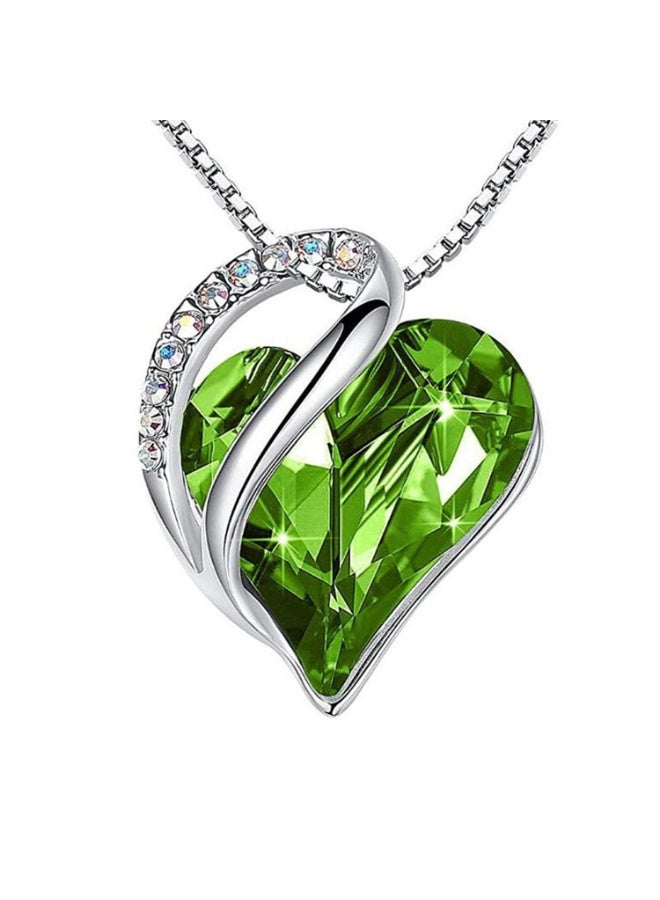 Infinity Love Heart Pendant Necklace with Birthstone Crystals Jewelry Gifts Necklace for Women - Image 1