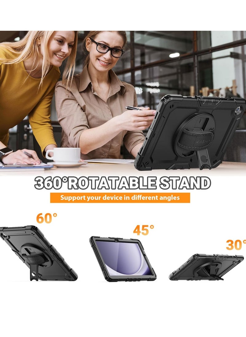 YoYoTech - Smart Case for Galaxy Tab A9 Plus/A9+ 5g 11 Inch 2023 SM-X210 SM-X215 SM-X216 SM-X218, Slim Stand Hard Back Shell Protective Cover Folio Case for Galaxy Tab A9 Plus 2023 -Black - Image 1