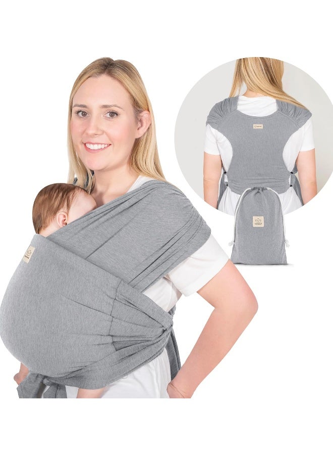KeaBabies Baby Wrap Carrier Ring Sling - Easy to Wear, Adjustable D-Lite Baby Carrier Newborn to Toddler, Infant Carrying Shirt, Hands Free Bonding, Breathable Fabric Wearing Wrap (Classic Gray) - Image 1