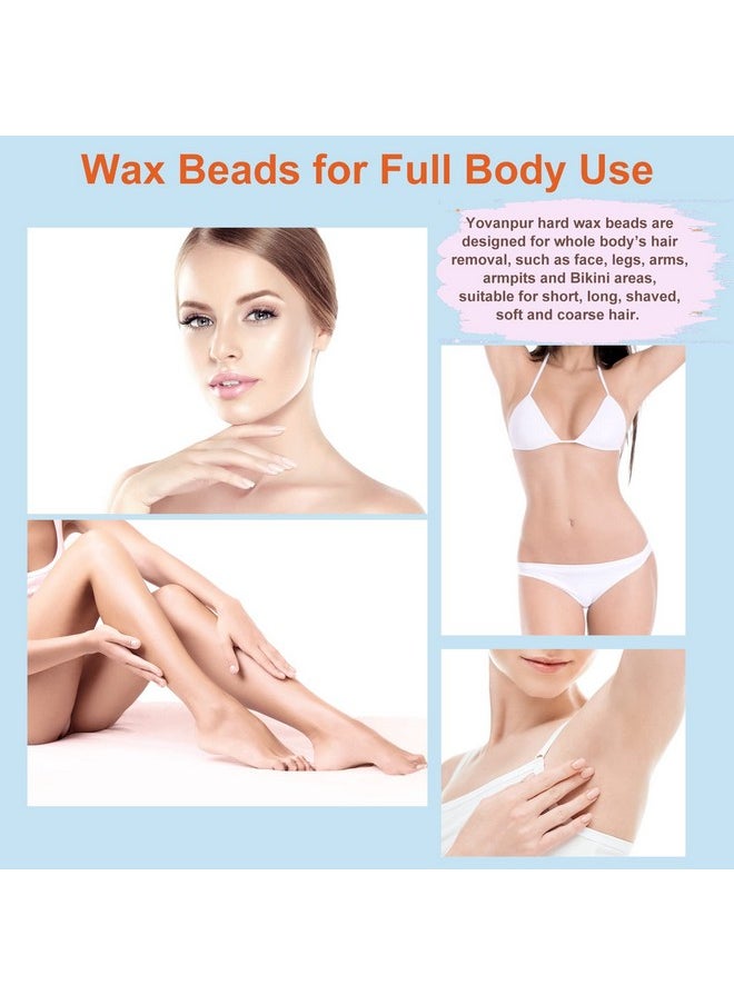 Yovanpur Hard Wax Beads For Brazilian Waxing, Sensitive Skin, Face, Eyebrow, Back, Chest, Legs At Home - Pearl Wax, 300G/Bag (Dark Green) 