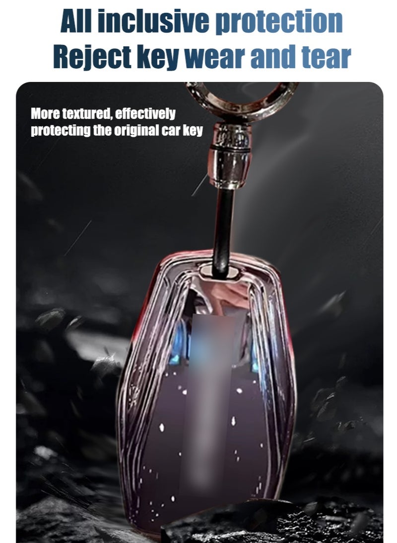 Suitable for Geely automobile key protector, which perfectly wraps and protects automobile keys. It is wear-resistant, simple, elegant, fashionable and beautiful. - Image 2