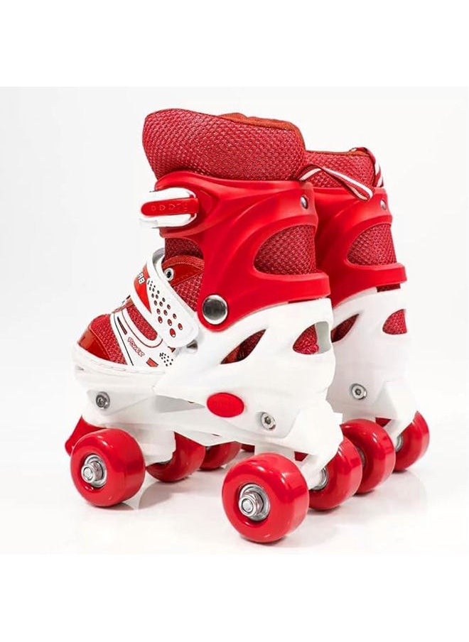 Roller Skates For Beginners Adjustable Four-Wheel With Adjustment Tools Size Small