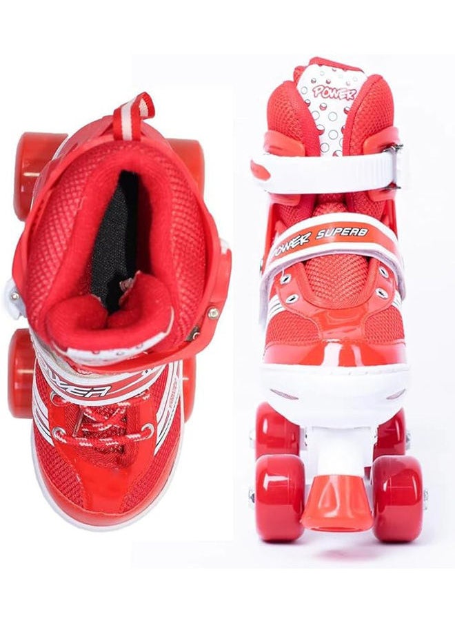 Roller Skates For Beginners Adjustable Four-Wheel With Adjustment Tools Size Small
