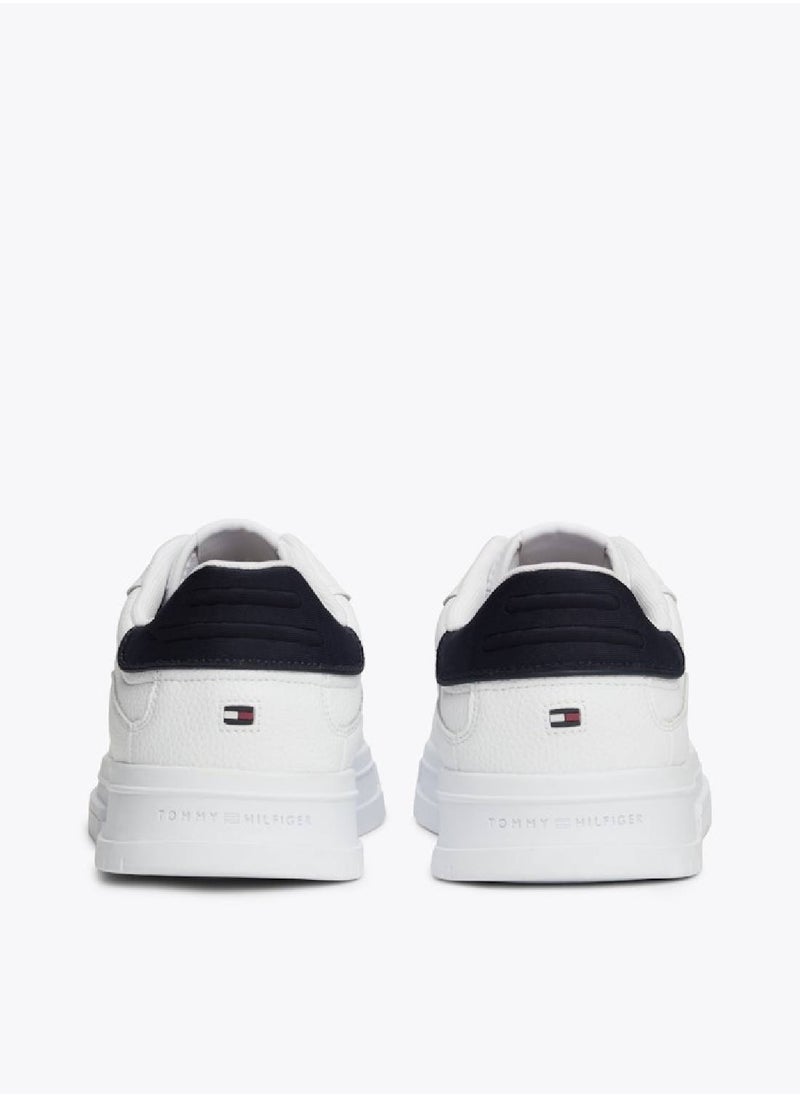 TOMMY HILFIGER Signature Tape Textured Leather Sneakers  - Image 2