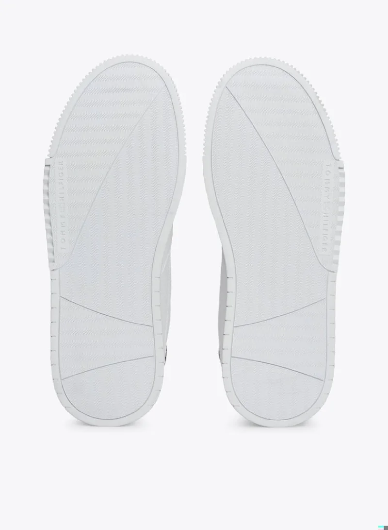 TOMMY HILFIGER Signature Tape Textured Leather Sneakers