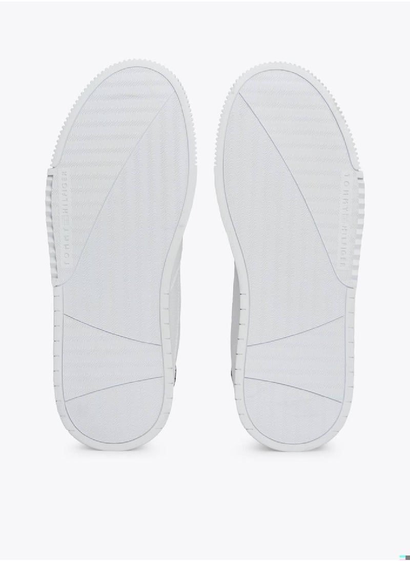 TOMMY HILFIGER Signature Tape Textured Leather Sneakers  - Image 5