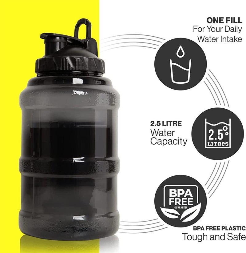 Grofilo 25 Liter Motivational Water Bottle with Handle BPAFree Daily Water Intake Bottle for Gym Hiking Cycling Multi Color - Image 5