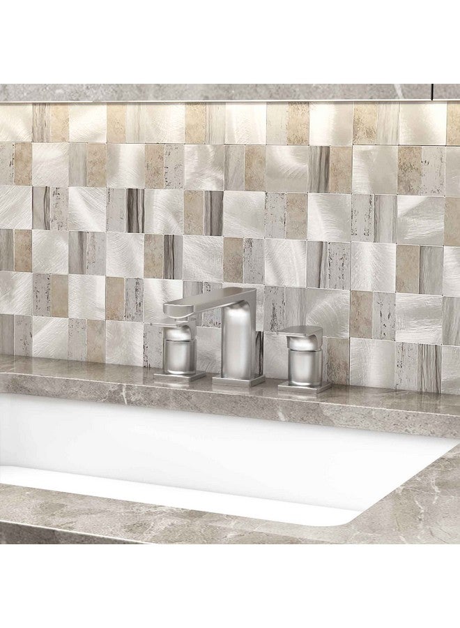 Benice BeNice Peel and Stick Backsplash Metal Kitchen Backsplash Tiles,Peel and Stick Wall Tiles Metal Tile Stickers(Rustic Gray 10sheets)  - Image 5