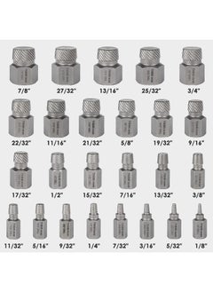 Generic THINKWORK Upgraded Screw Extractor Set, 25-Piece 3/8" Inch Drive Easy Out Bolt Extractor Set, Multi-Spline, for Removing Broken Studs, Bolts, Screws  - Image 3