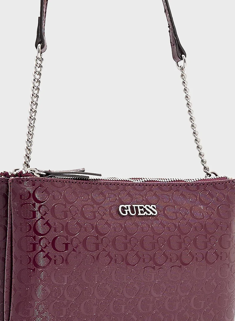 GUESS Tidewood Mini Double Zip Crossbdy
