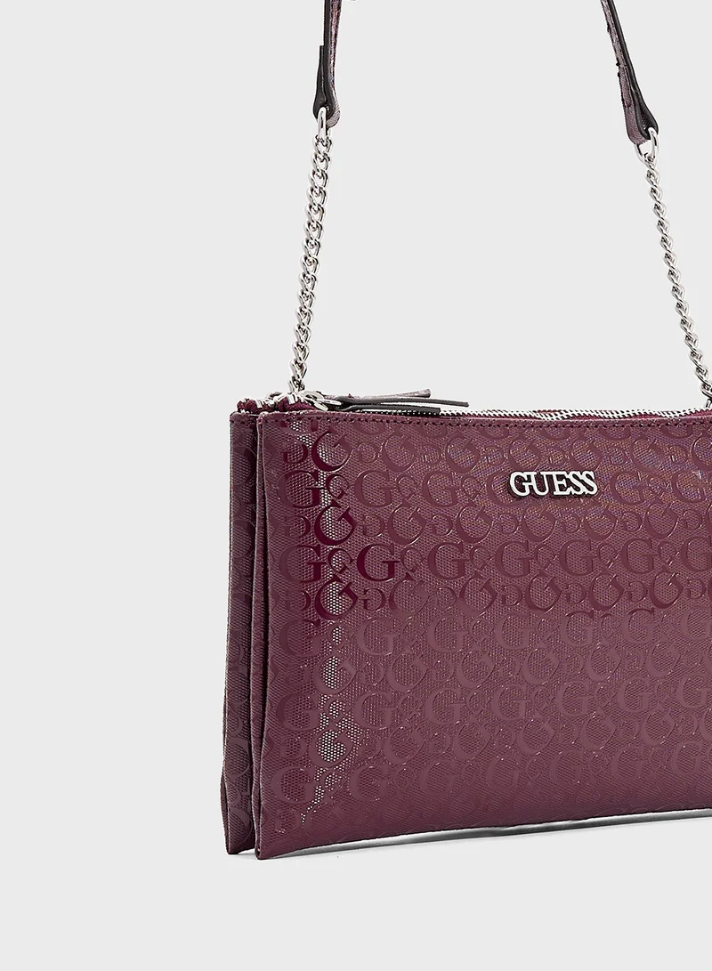 GUESS Tidewood Mini Double Zip Crossbdy