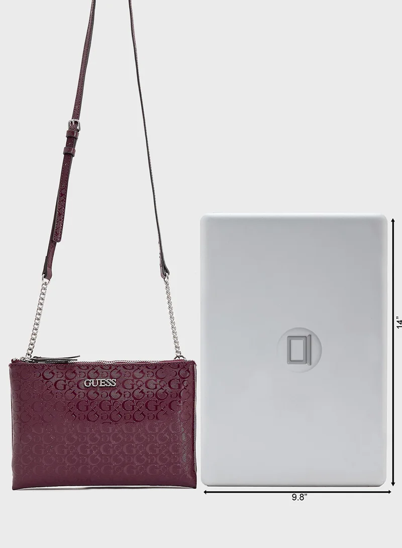 GUESS Tidewood Mini Double Zip Crossbdy