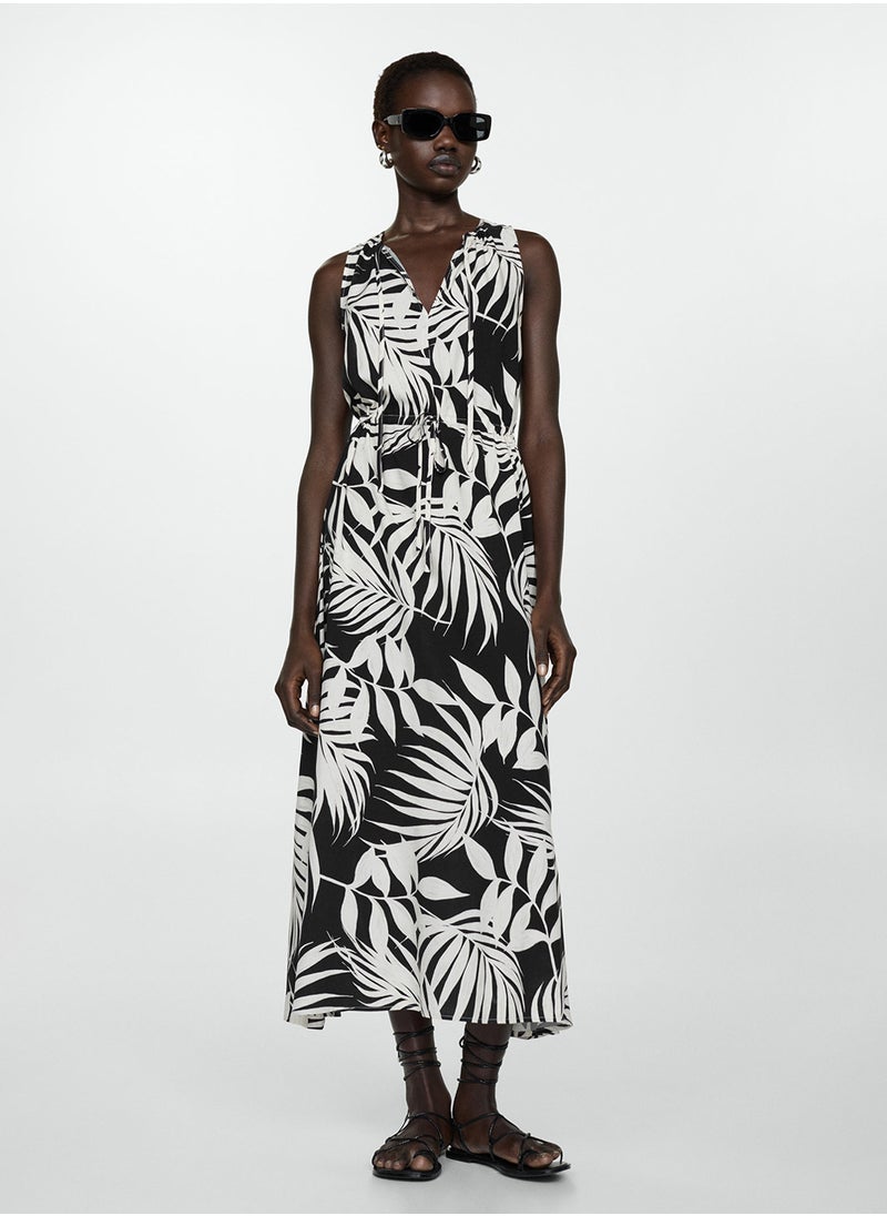 MANGO - Bow Printed Dress - Image 1