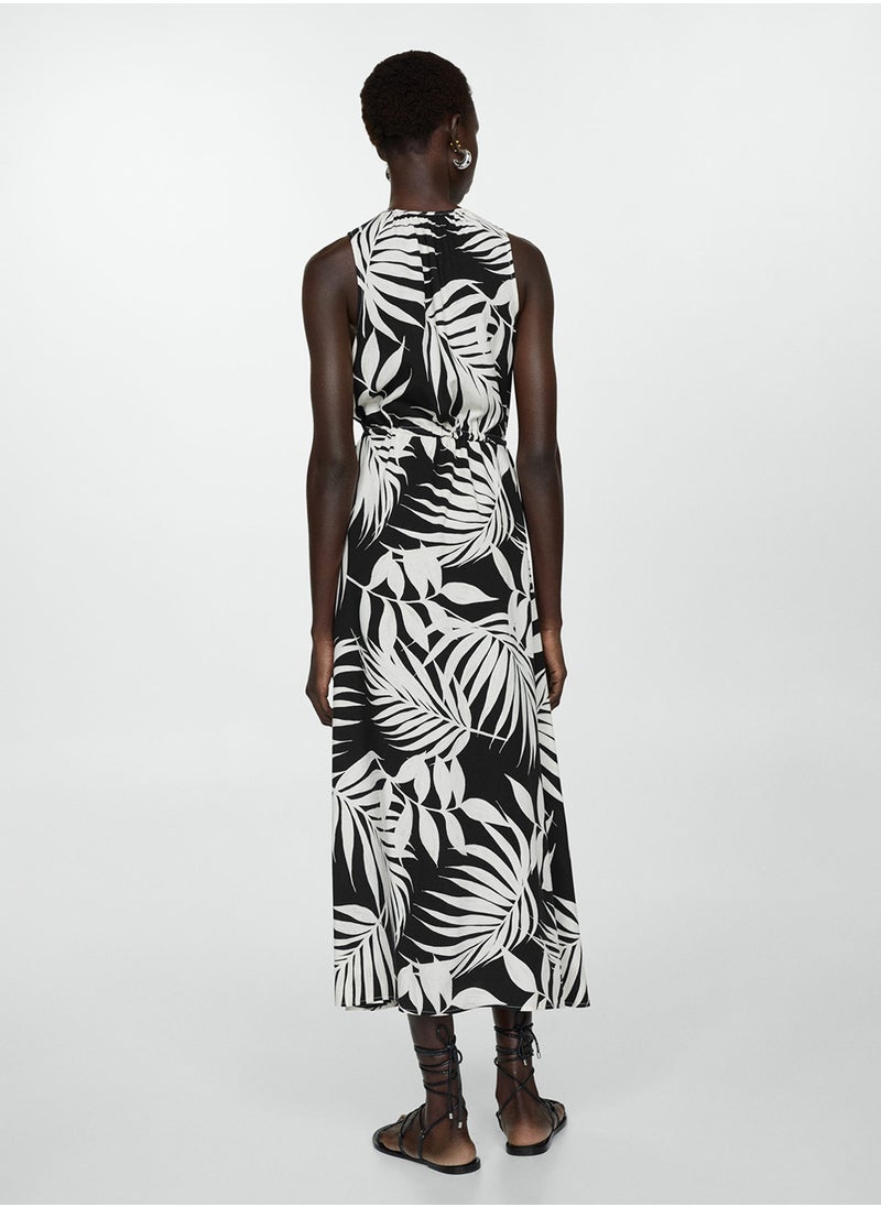 MANGO - Bow Printed Dress - Image 1