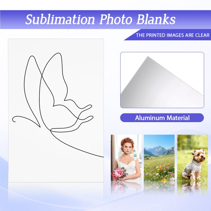 4pcs Sublimation Blank Aluminum Metal Sheets Thermal Blank Advertising Signs - Image 3