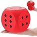 Zomiboo Large 5 Inch Foam Dice Jumbo 6 Sided Giant Dice for Casino Party Classroom Anxiety Stress Relieve Ball Toy Gifts for Adults Kids Board Game to Get Your Lucky NumbersRed - Image 2