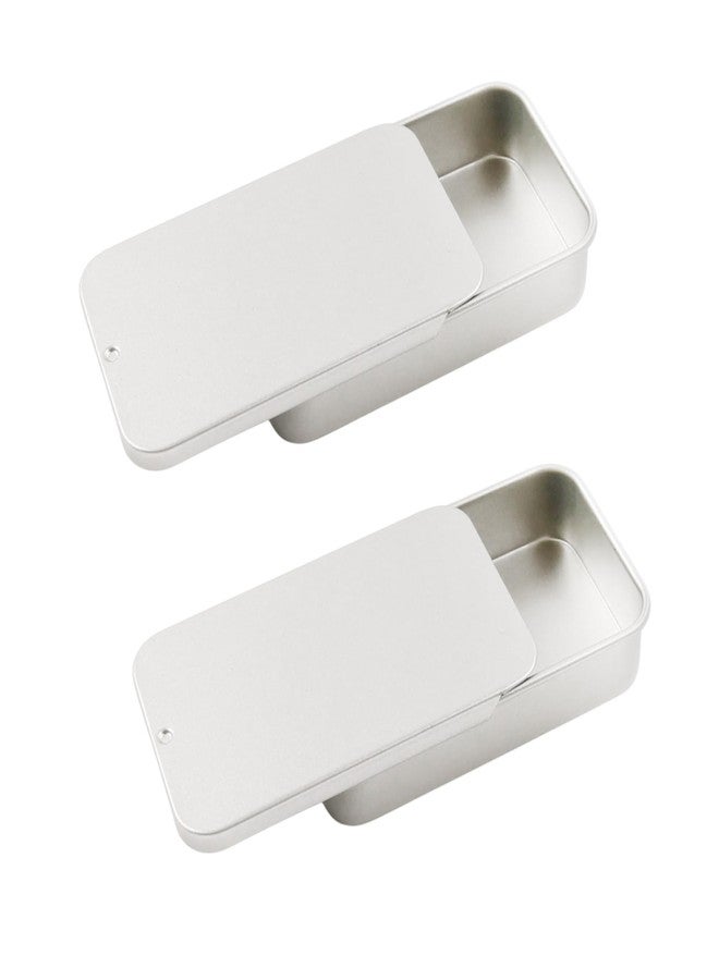 Vagocom 2Pcs Toothpick Holder, Portable Empty 2.7*1.6*0.6inch / 7*4.2*1.5cm Reusable Metal Toothpicks Case,Small Toothpick Dispenser for Travel,Outdoor,Camping(Silver) - Image 1