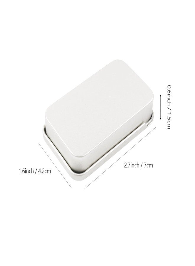 Vagocom 2Pcs Toothpick Holder, Portable Empty 2.7*1.6*0.6inch / 7*4.2*1.5cm Reusable Metal Toothpicks Case,Small Toothpick Dispenser for Travel,Outdoor,Camping(Silver) - Image 2