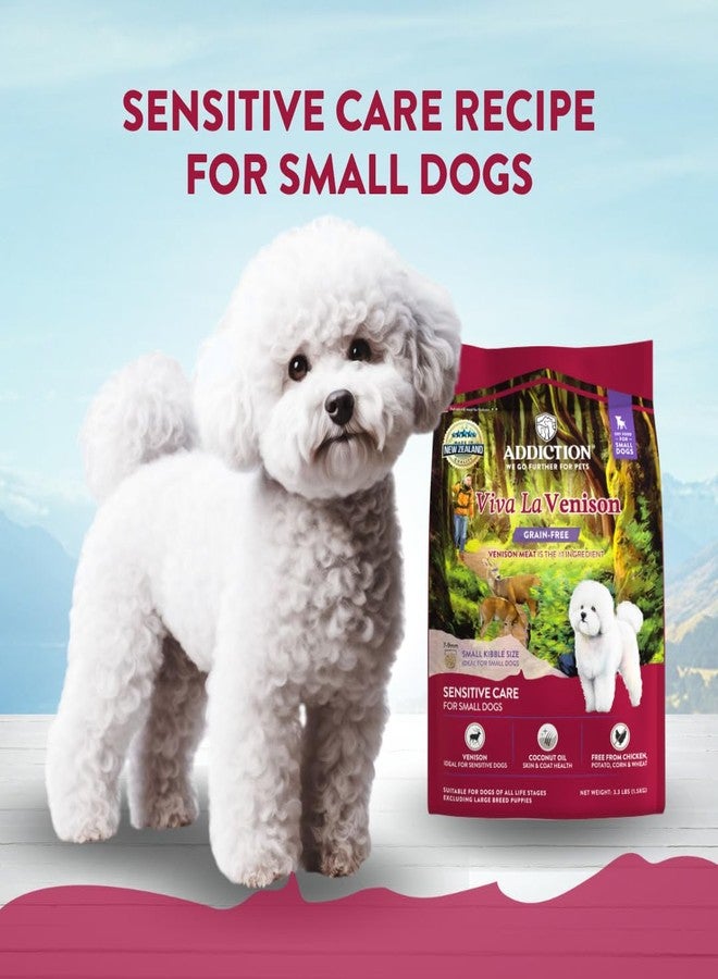 Addiction Viva La Venison Grain-Free Dry Dog Food for Small Breeds All Life Stages, Venison Dog Food, Gluten-Free Kibbles for Small Dogs - Made in New Zealand -3.3lb - Image 2